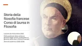 Corso di Storia della filosofia francese - Universit&agrave; del Salento