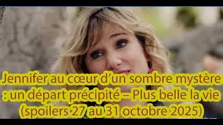 Jennifer au c&oelig;ur d&rsquo;un sombre myst&egrave;re &ndash; Plus belle la vie spoilers 27 au 31 octobre 2025