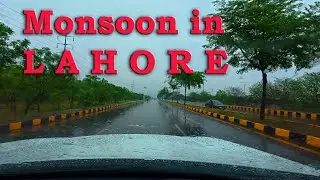 Monsoon ASMR Drive in Lahore, Pakistan