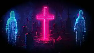 Cyberpunk Halloween Mix 👻 Blood Red Moon Graveyard Chill 🪦 40-Minutes of Chilling Electronic Music
