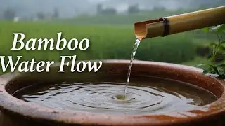 Bamboo Water Flow in Rice Fields | Deep Relaxation & Nature Sounds#NatureSounds #BambooWater #RiceFi