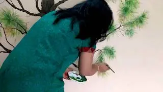 Celebrate Christmas Making Pine Tree Wall Painting | Babita Keshan