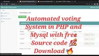 Automated Voting System in PHP & MySQL with Free Source Code | Download
