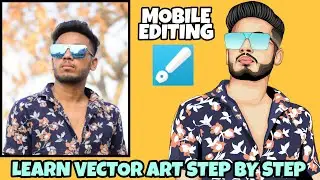 Vector art step by step in INFINITE DESIGN || CARTOON YOURSELF || MOBILE EDITING
