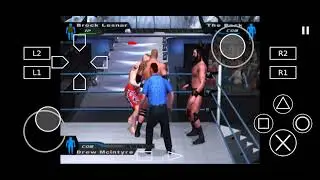 Wwe here comes the pain us Title match  brock Lesnar vs the rock vs drew mcintyre