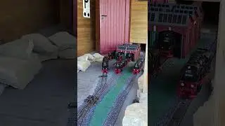 Gro&szlig;es Bullen Treffen im Bahnbetriebswerk! - LGB Gartenbahn - HSB - Harzbull
