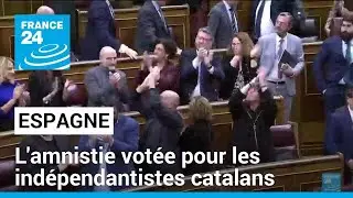 Espagne : les d&eacute;put&eacute;s votent l'amnistie pour les ind&eacute;pendantistes catalans &bull; FRANCE 24