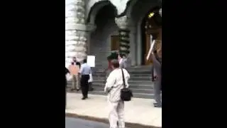 12-4-11 Live Shot: Bob Congel Protest
