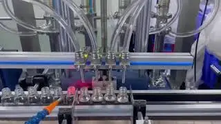 Automatic speed dropper glass vial filling capping machine
