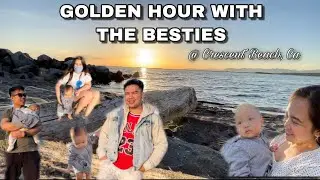 GOLDEN VIBES ONLY | My Babbis First Beach day | SUNSET | Feat. Jhanina Garcia | Crescent Beach, Ca
