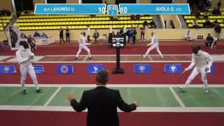 T64. AVOLA Giorgio (ITA) - LAHUNOU Uladzislau (BLR). Foil men individual.