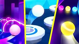 Hop Ball 3D Vs Dancing Color Ball Vs Beat Roller Gameplay on Android iOS (All Levels)