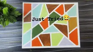 Simple Abstract Painting 🎨 | Just Tried 😂 | Acrylics techniques on Canvas #01 #artlovers #painting 