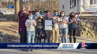 Stoneham mom of six gets surprise graduation