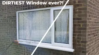 This is the DIRTIEST Window ever?! How did we clean it? Cleaned! 🤩
