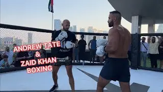ANDREW TATE & ZAID KHAN BOXING IN #Dubai working the jab! #boxing #andrewtate #video