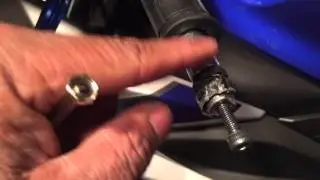 Bar end Mirror install on a Yamaha R3