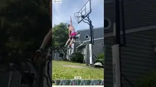 I&rsquo;m only 5,5 and I can touch rim on 10 foot ￼￼ I worked on it for a full year #basketball #vertical