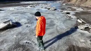 Прогулка вдоль реки с дроном DJI. #съемкасдрона #поискокаменелостей #прогулкапореку