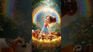 Rainbow Fairy Spreads Forest Magic🧚&zwj;♀️🌸|Bedtime Story for Kids 🌙✨ #KidsStory#FairyMagic#shorts