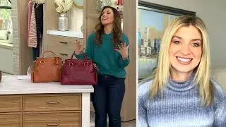Dooney & Bourke Florentine Leather Large Satchel w Crossbody Strap on QVC