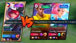 Kimmy vs Top 3 Maguindanao Bruno and Angela in Ranked Game!