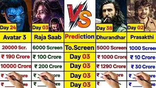 The Raja saab Day 03 vs Dhurandhar Day 38 vs Prasakthi Day 02 vs Avatar 3 Day 24 Box Office।।