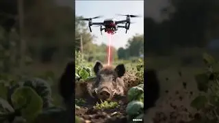 big drone attack for pig 🐖#pig#drone #animals #viral #funny #shorts