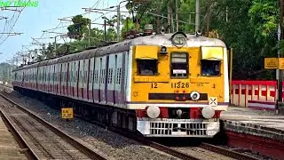 Old Conventional 12 Coach Electric Multiple Unit Train in New Colouful Look | Eastern Railways