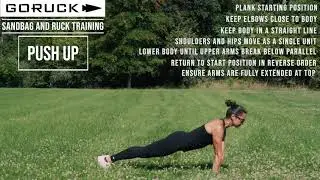 Push Up - GORUCK Sandbag + Ruck Training (SRT) Foundational Movements