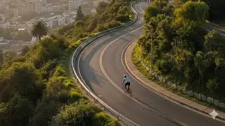 En el modo entrenamiento subiendo al cerro San Cristóbal 🚲