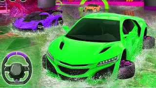 WATER FLOATING CAR RACING CAR 3D MOBILE GAMEPLAY  | MOBILEGAMEVIDEO4 | SB4G GAMING