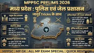 मध्य प्रदेश : पुलिस एवं जेल प्रशासन l MPPSC PRELIMS 2026 l Trick से याद करे l QUICK REVISION #MPPSC 