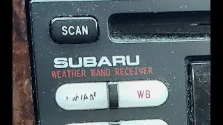2004 Subaru Outback weather-band radio in action on I-80, Wyoming winter