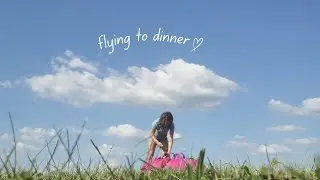 flying to dinner on the paramotor