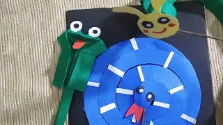 How to make DIY Origami frog and I made a caterpillar out of paper craft or  snake out of paper