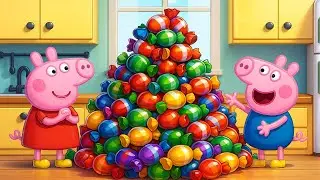Peppa & George Build a HUGE Candy Tower! 🍬🐷 | Funny Peppa Pig Animation