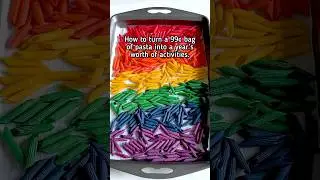 How to Dye Pasta for Kids Crafts & Sensory Play | Recipe in the description!