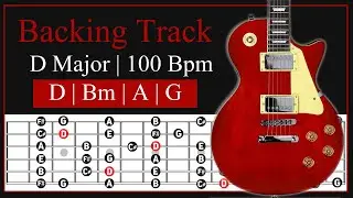 D Major Guitar Backing Track | 100 Bpm