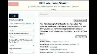 Pre-Packaged Insolvency Resolution Process (PPIRP) IBC Case Laws | IBC Laws
