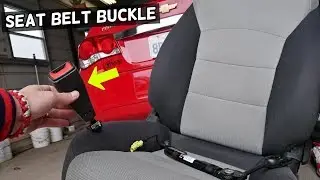 CHEVROLET CRUZE FRONT SEAT BELT BUCKLE REMOVAL REPLACEMENT. CHEVY CRUZE