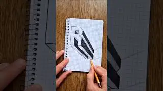 🔥 Incredible 3D Letter (R) Real Optical Illusion 😱 #viralshorts #satisfying #craft #diy #artwork