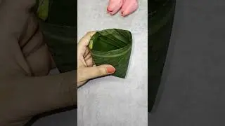 🍃banana leaf eco-friendly craft/bowl #ecofriendlycrafts #shorts #shortvideo #trending #viralvideo