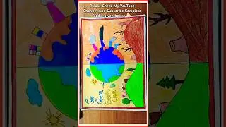 Go Green Breath Clean Drawing | Environment day poster | Save Earth #shortsvideo #drawingshorts