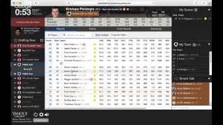 2016-2017 Yahoo Fantasy Basketball Winner's League H2H Draft