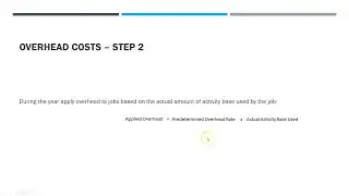 Predetermined Overhead Rate and Applying Overhead to Jobs