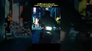 OMG😳 Jungkook riding a bike at high speed in the middle of the night in New York City💀🔥 #jungkook
