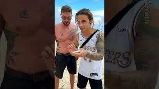 Card teleports to his SHOE (magic trick) #magictrick #magician #closeupmagician
