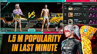 BGMI HARD POPULARITY BATTLE 1.5M POPULARITY IN LAST MINUTE 