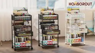 Installation instruction- 5 Tier Versatile Art & Craft Rolling Cart -JJ68(B0FD9H24H2)